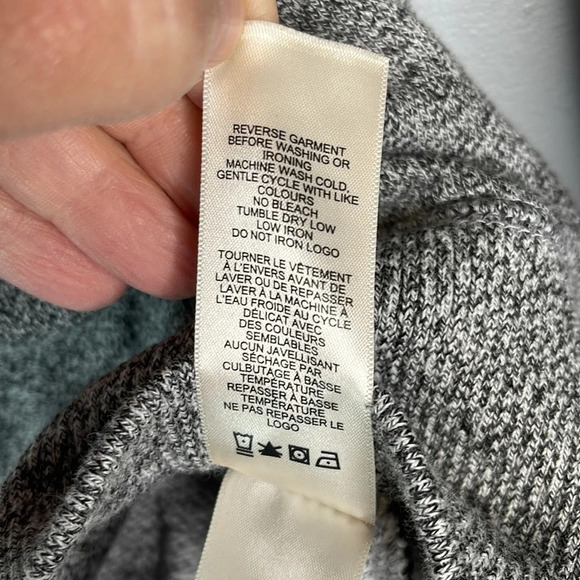 ROOTS Canada Heather Grey Whistler Quarter Zip Sweater Sweatshirt Gorpcore S - Picture 12 of 14